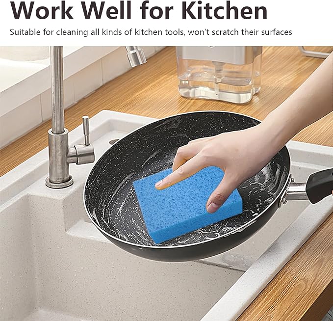 Cleaning and Washing Sponge, 3 Pack Large Extra Thick Heavy Duty Sponge - Image 8