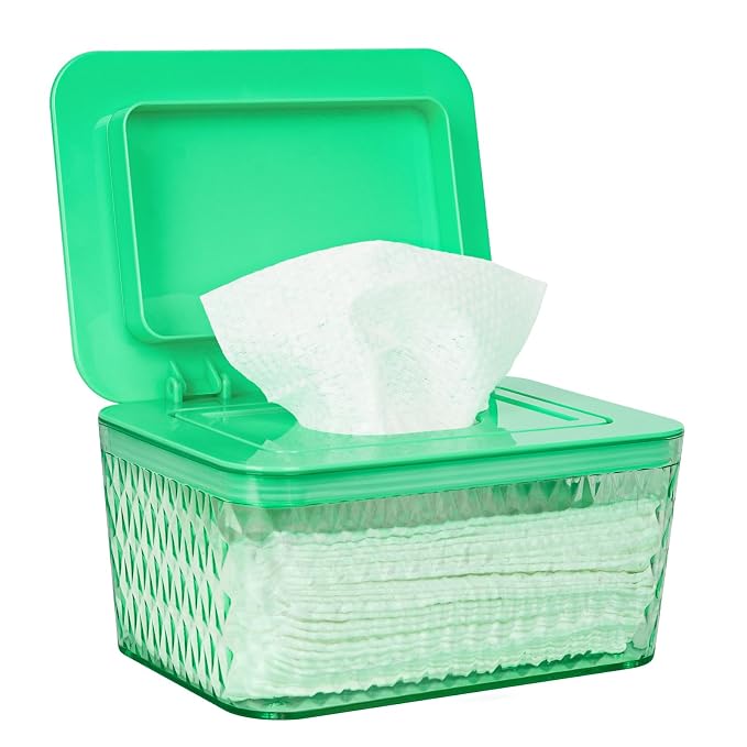 Wipes Dispenser, One-Handed Operation Wipe Holder by Whiidoom
