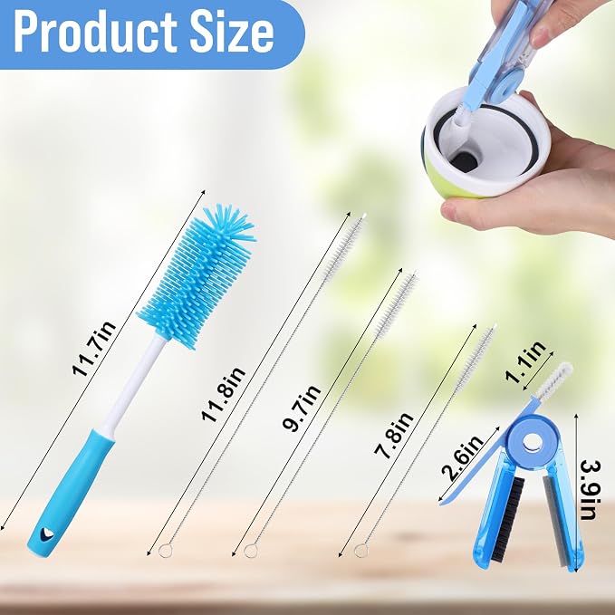 XANGNIER 5 Pcs Water Bottle Cleaner Brush Set - Image 9