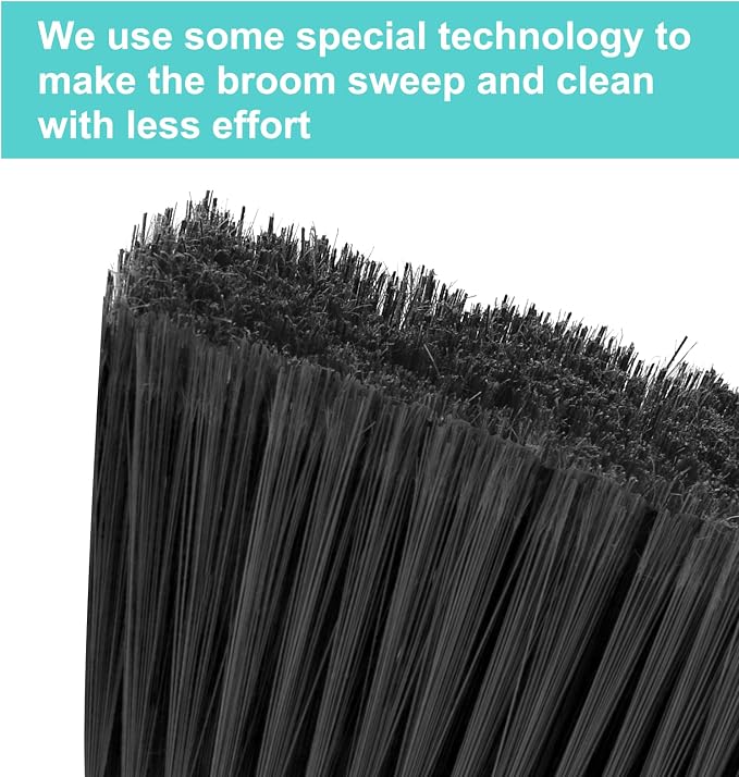 KeFanta Broom for Sweeping Indoor, Soft Bristle Angle Brooms for Floor Cleaning - Image 6