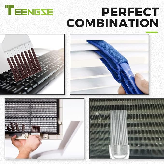 Air Conditioning Brush Tool, Window Blind Cleaner Duster Brush, Steel AC - Image 7
