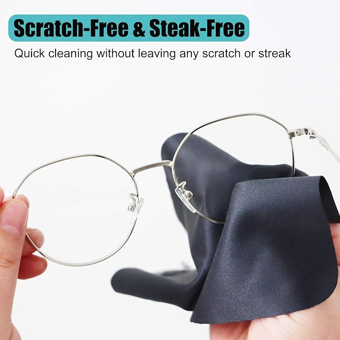 Solid Color Keychain Microfiber Eye Glasses Cleaner Cleaning Cloth Wipes - Image 5