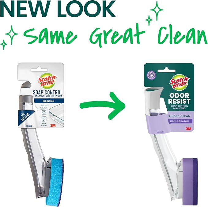 Scotch-Brite Soap Control Odor Resist Non Scratch Dishwand, 1 pack - Image 2