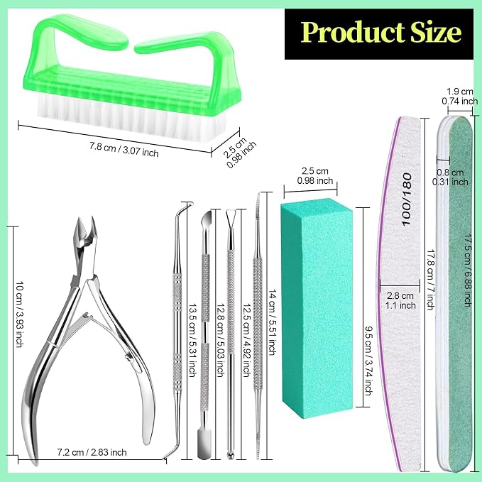 FANDAMEI Nail Tools, Nail Care Kit, Nail Files 100/180, Nail Buffer Block - Image 7