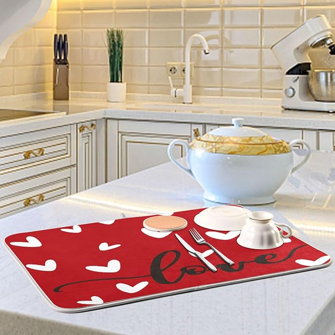 Happy Valentine's Day Dish Drying Mat - Image 6