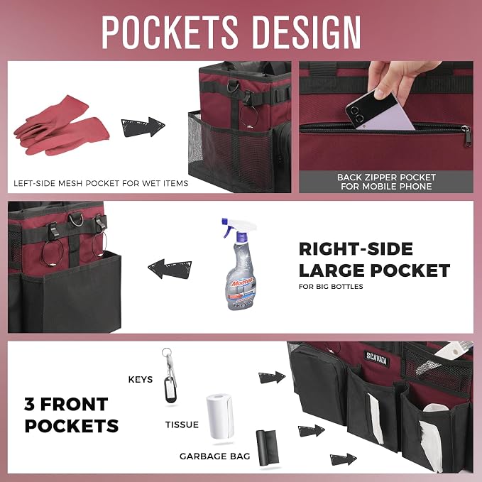 Wearable Cleaning Caddy Bag, Cleaning Caddy Supplies Organizer - Image 2