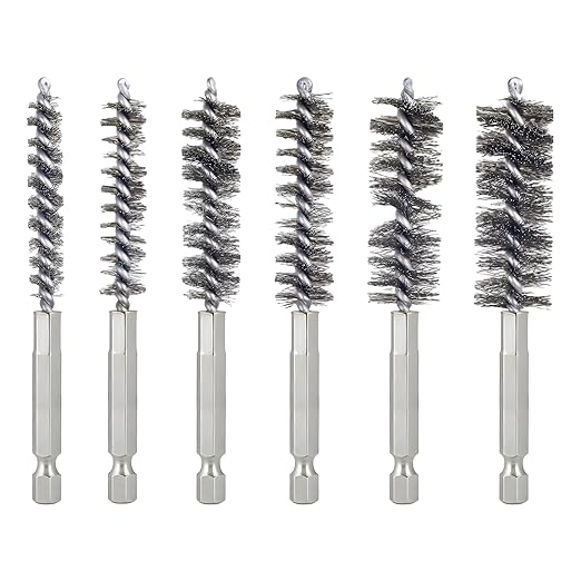Bore Brush for Drill – 6pcs Stainless Steel Wire Tube Brush in Different Sizes by Unknown