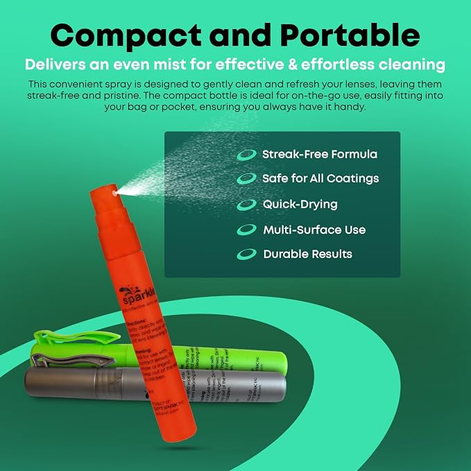 Sparkle Anti-Reflective Safe Pen Lens Cleaner Spray kit - Image 3