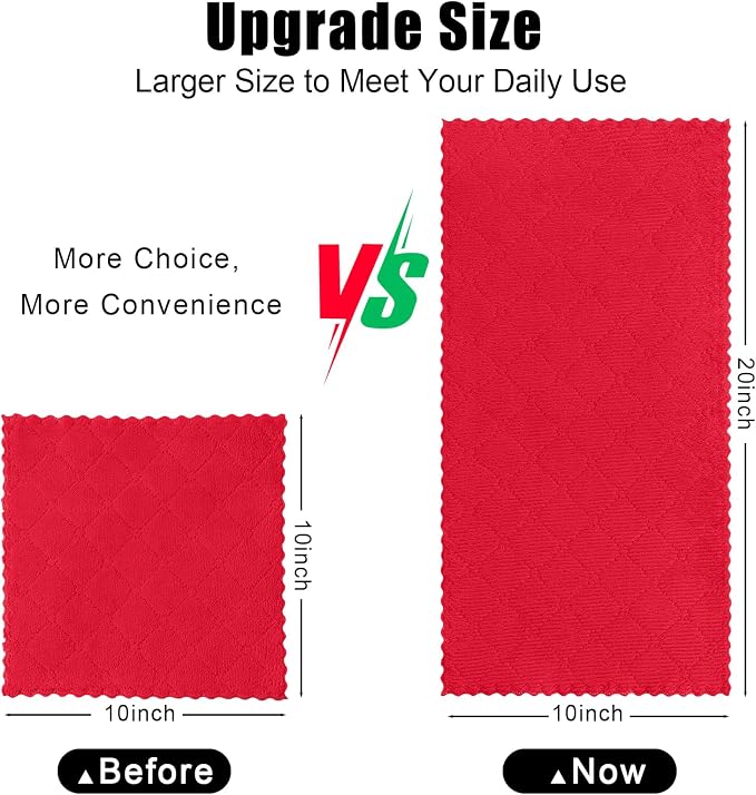 Homaxy 24 Pack Dish Towels for Kitchen, Super Soft and Absorbent Coral Velvet - Image 5