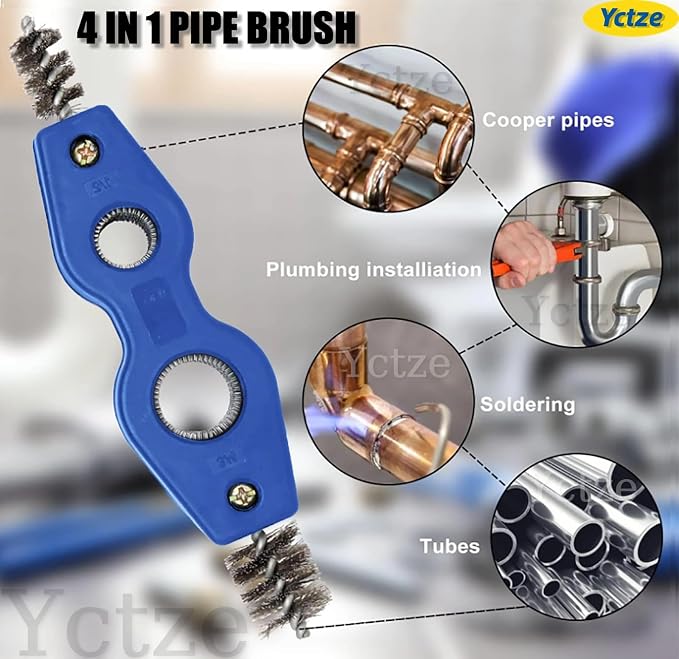 Yctze 4 in 1 Steel Battery Terminal Cleaning Brush, Battery Cleaner Tool - Image 2