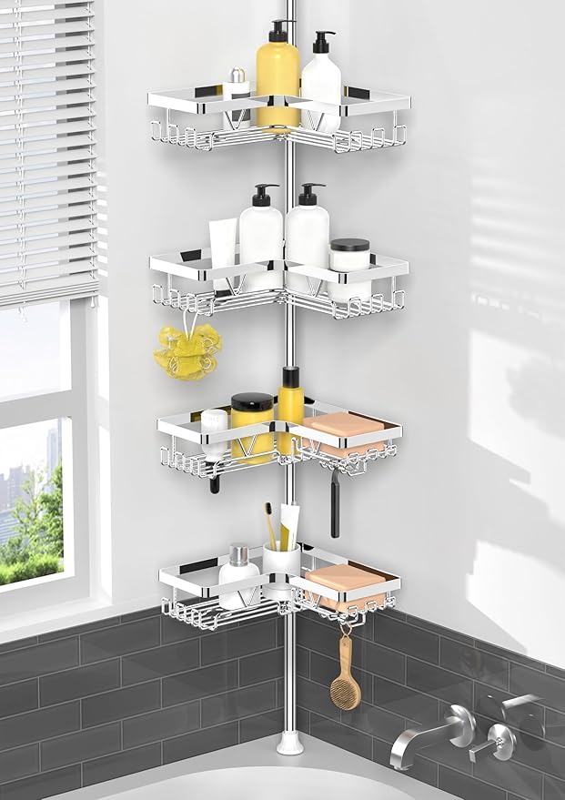 KEGII Corner Shower Caddy Tension Pole by KEGII