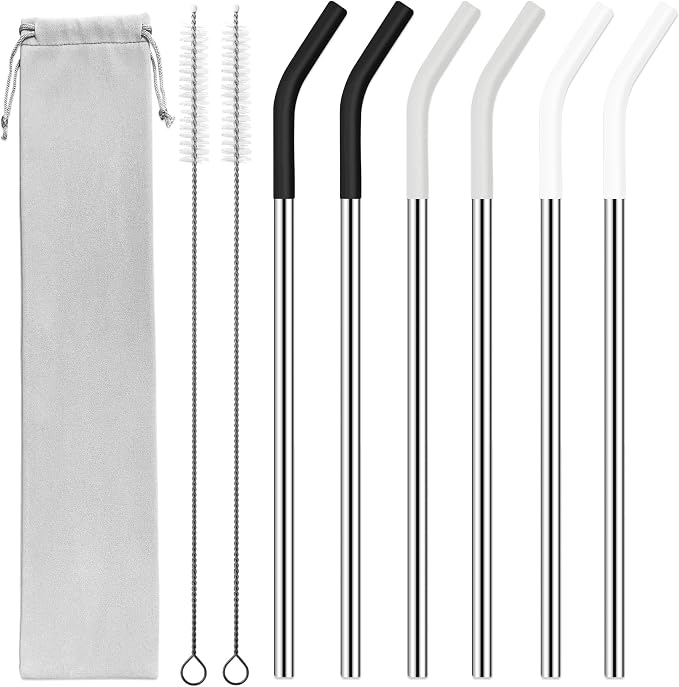 20 oz Stainless Metal Straws for 20 oz Stanley Tumbler by AccessoriesForWaterBottle