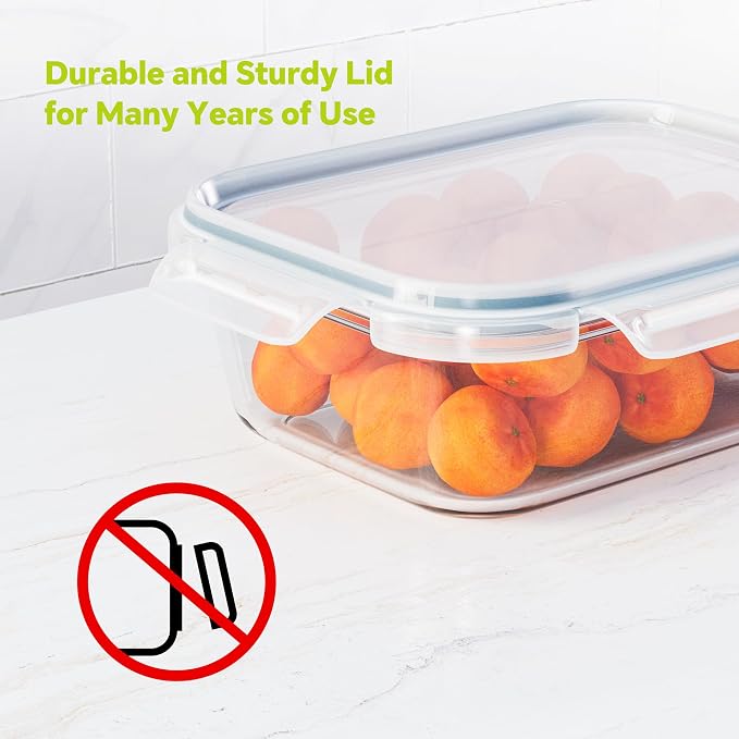 5-Pack 35 oz Borosilicate Glass Food Storage Containers - Image 6