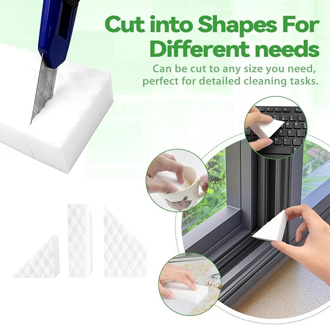 Magic Sponge 2X Density, Water-Activated Cleaning Sponge Eraser - Image 8