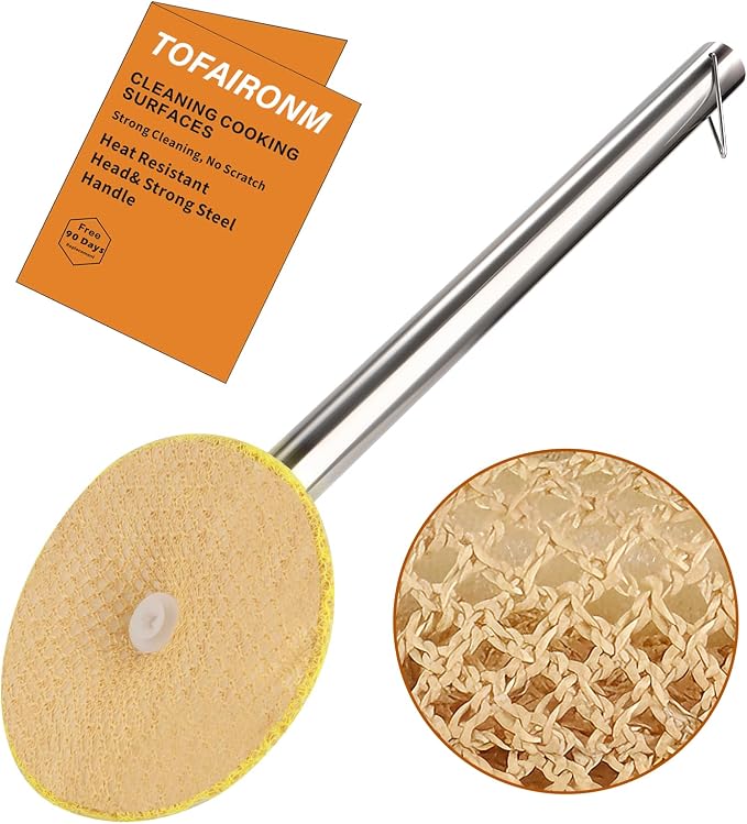Kitchen Scrub Brush with Handle, Non-Scratch Extra Strong Cleaning Brush by Unknown