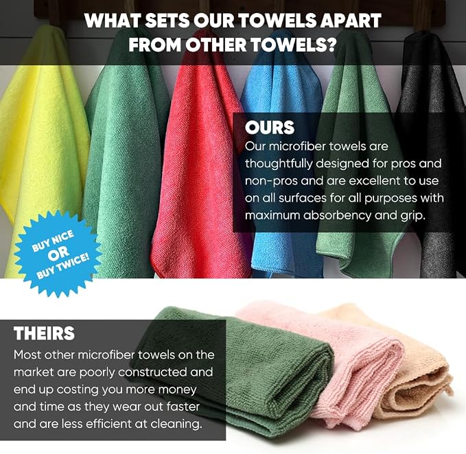 12" x 12" Microfiber Cleaning Cloths - Image 4