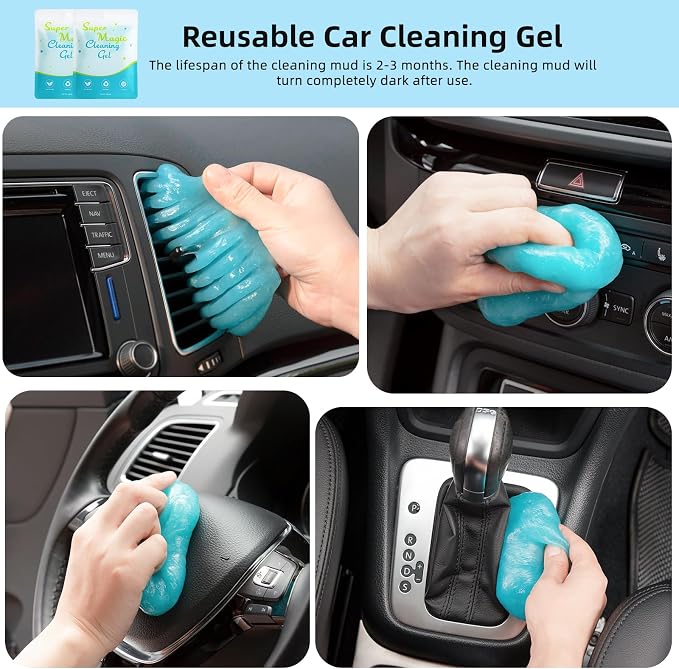 TICARVE Car Interior Detailing Cleaning Kit-10Pcs Car Screen Cleaner, Clean Gel - Image 5