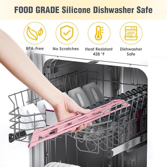 Tomorotec Compact Silicone-Coated Triangle Dish Drying Rack - Image 6