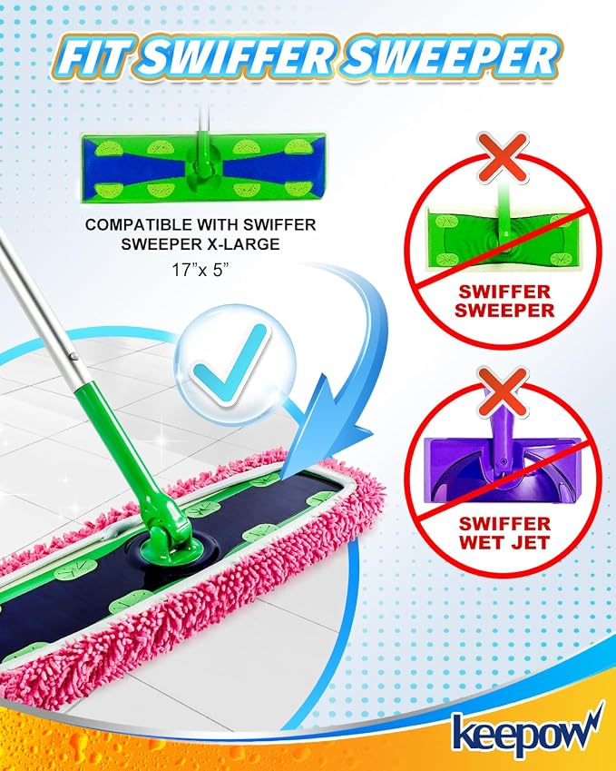 Reusable Microfiber Mop Pads for Swiffer - Image 2