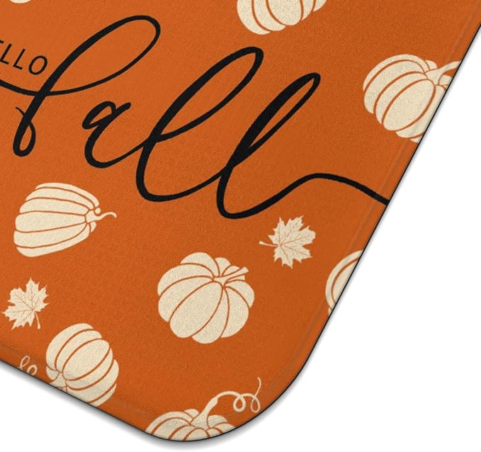 Fall Dish Drying Mat for Kitchen Counter, Washable Absorbent Countertop Harvest - Image 6