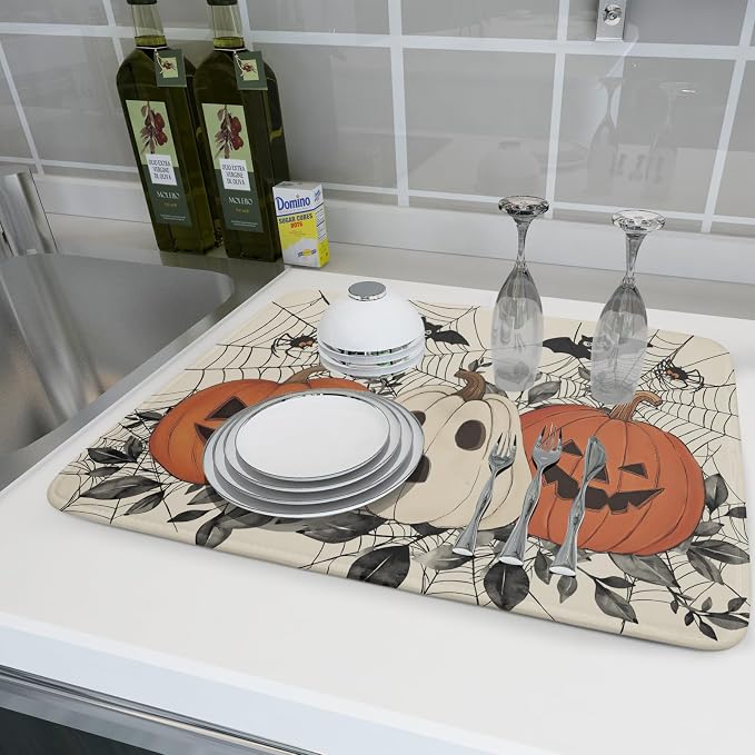 Halloween Pumpkin Dish Drying Mat - Image 6