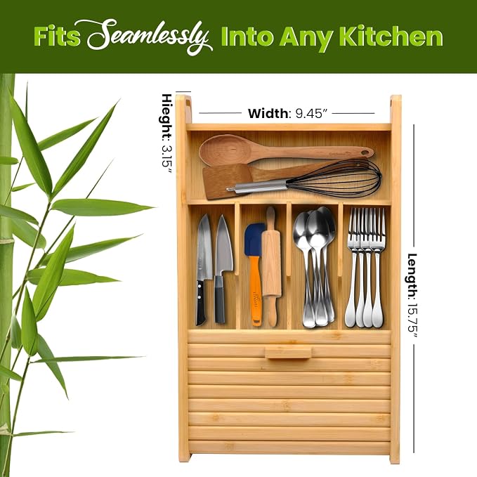 KozyKoala & Co. Bamboo Drawer Organizer - Image 2