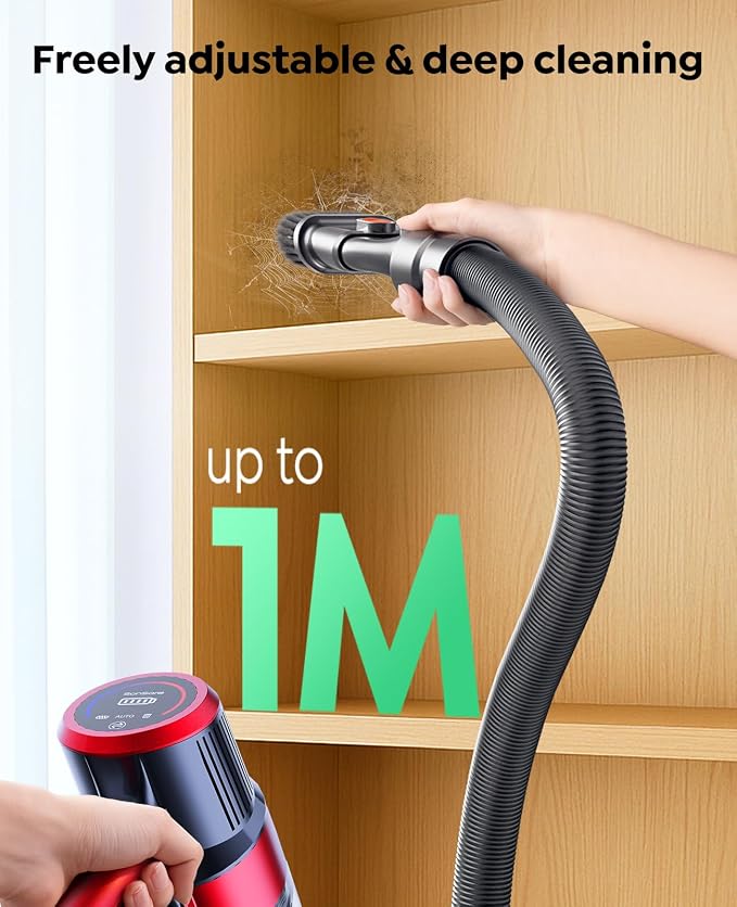 Cordless Vacuum Cleaner, 600W/50KPa Stick Vacuum, 65 Mins Runtime Rechargeable - Image 4