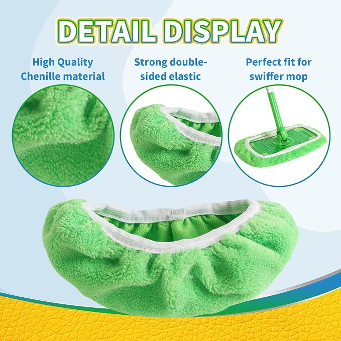 Reusable 100% Coral Fleece Mop Pads Compatible - Image 3