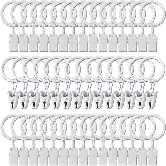 44 Pack Metal Curtain Rings by AMZSEVEN