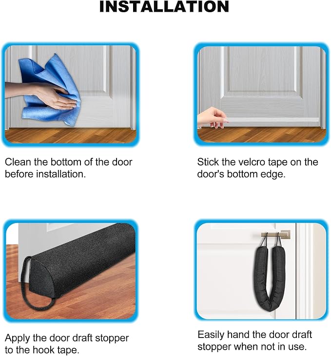 QUOLIX Triangle Under-Door Draft Stopper, 36 Inch Noise Blocker, Weighted - Image 5