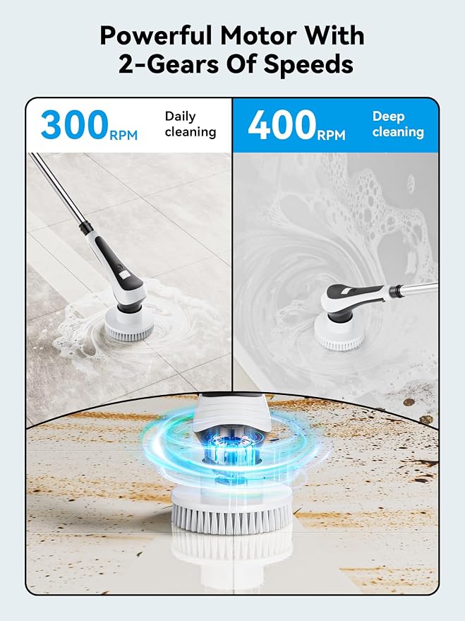 Electric Spin Scrubber, Cordless Cleaning Brush - Image 3