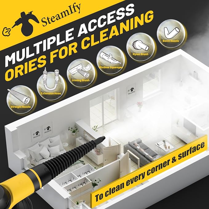 Pressurized Deep Cleaning Steam Cleaner, Powerful Handheld Steam Cleaner - Image 5