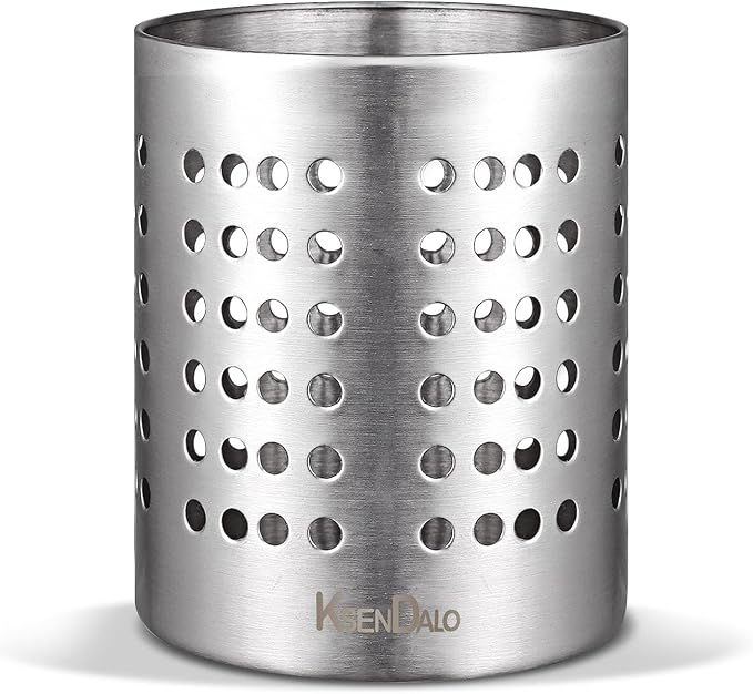KSENDALO Small Stainless Steel Utensil Holder, SUS304 Silverware Utensil Drying by KSENDALO