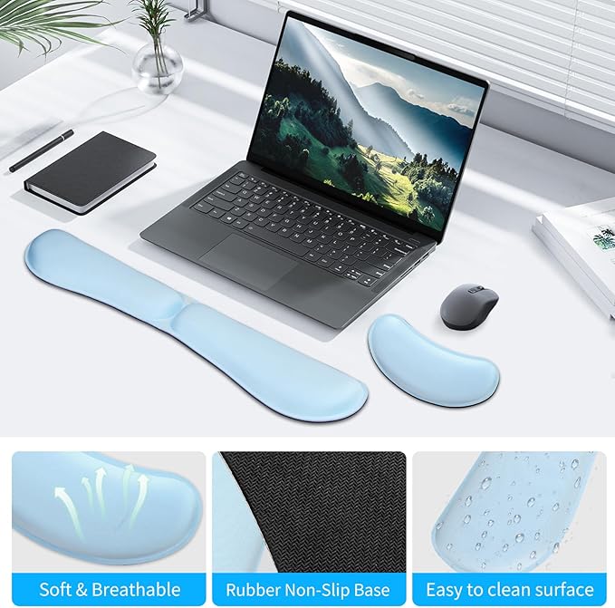 ZIBLY Wrist Rest Keyboard and Mouse Set - Image 6