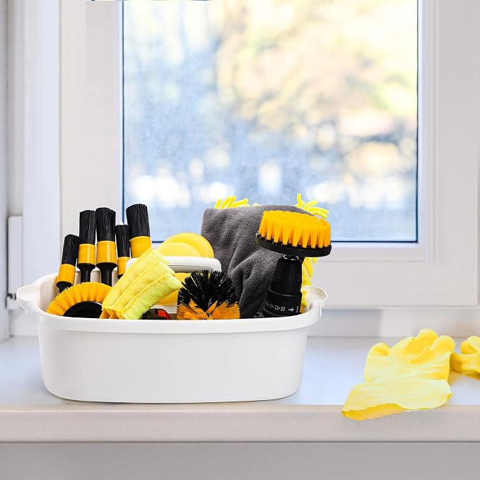TOPZEA 2 Pack Cleaning Supplies Caddy, Large Plastic Cleaning Supply Organizer - Image 5