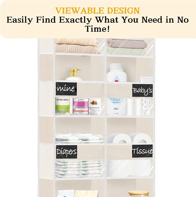 Over the Door Organizer, 5-Tier Extra Large Storage - Image 6