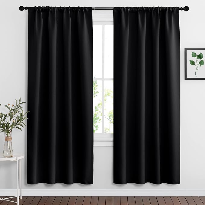 RYB HOME Blackout Curtains for Living Room, Large Window Shades for Bay Window by RYBHOME