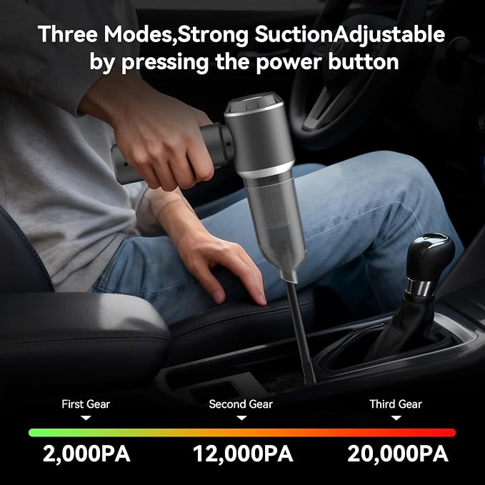 Car Vacuum Cordless, Mini Portable Vacuum Cordless - Image 3
