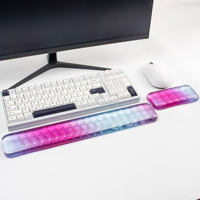 Gel Keyboard and Mouse Wrist Rest Set – Purple Wrist Rest by Sumgsn