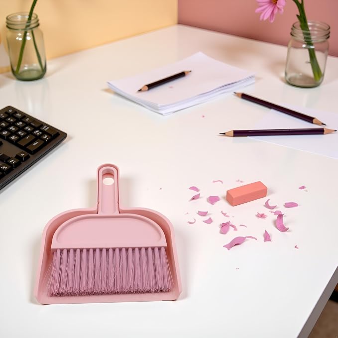 Plastic Mini Broom and Dustpan, Mini Cleaning Brush - Image 8