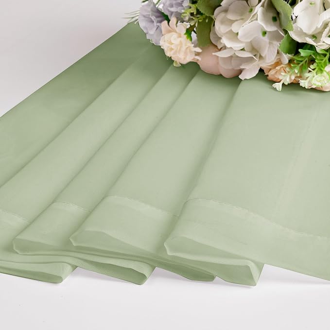 Chyhomenyc Sheer Valances for Windows 2 Pack, Small Window Curtains for Living - Image 6