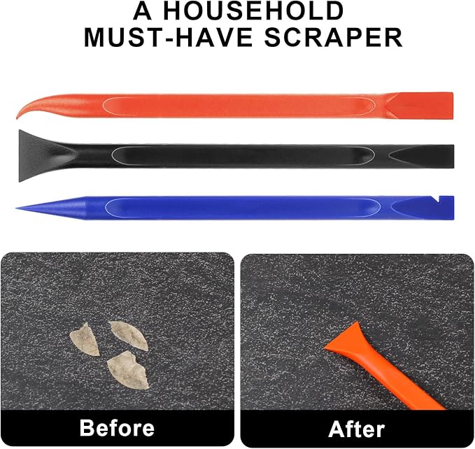 9 PCS Plastic Scrapers Tool for Tight Spaces Non Scratch Label Scrapers Kitchen - Image 5