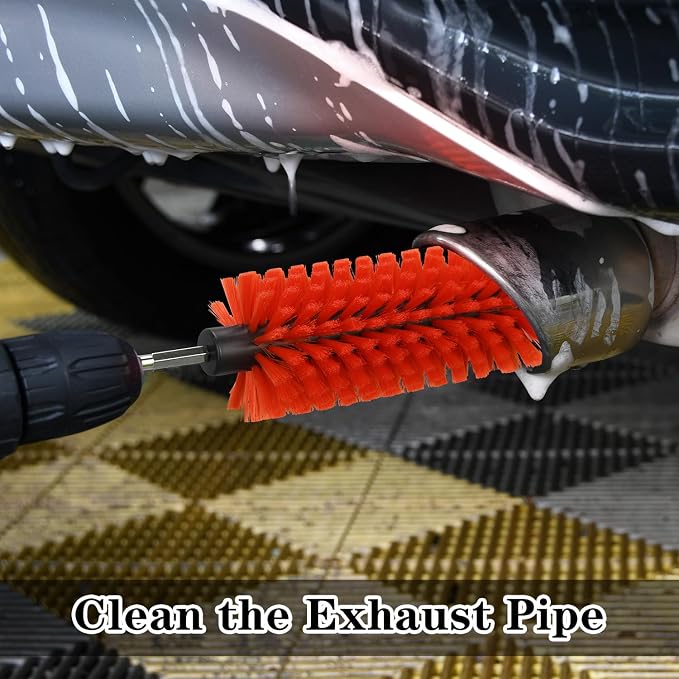 Drill Brush for Car Wheel and Bottle, Highly Dense and Durable Car Cleaning - Image 4