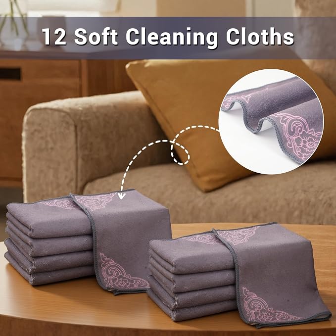 YUA Microfiber Cleaning Cloth 12 Pack, Microfiber Towels Cleaning, Microfiber - Image 3