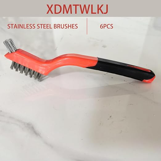 6 Pcs Wire Brushes for Cleaning, Stainless Steel Bristles Scratch Brush Set for - Image 7