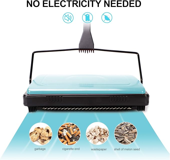Yocada Carpet Sweeper Cleaner for Home Office Low&Undercoat Carpets Rugs Pet - Image 2