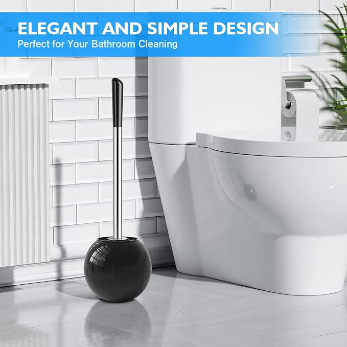 Toilet Brush and Holder 2 Pack, 304 Stainless Steel Toilet Brush - Image 6