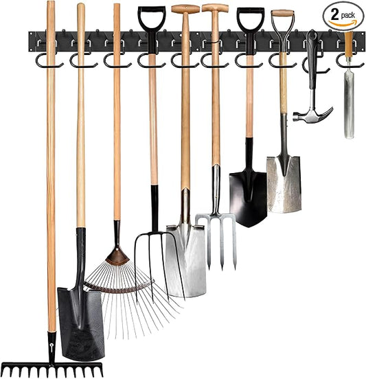 34 Inch Garden Tool Organizer Wall Mount by GARLWOLX