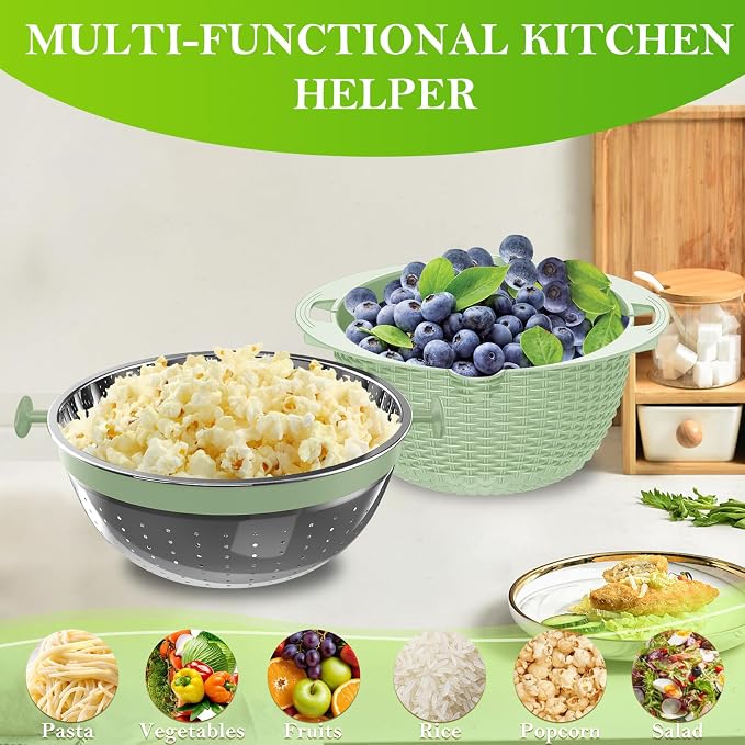4 in 1 Colander with Bowl Set, Food Strainers and Colanders, Colander - Image 5