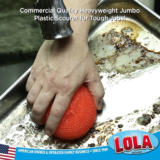 LOLA Jumbo 4" Plastic Mesh Scouring Pads, Non-Scratch, Dishwashing, Appliances - Image 4